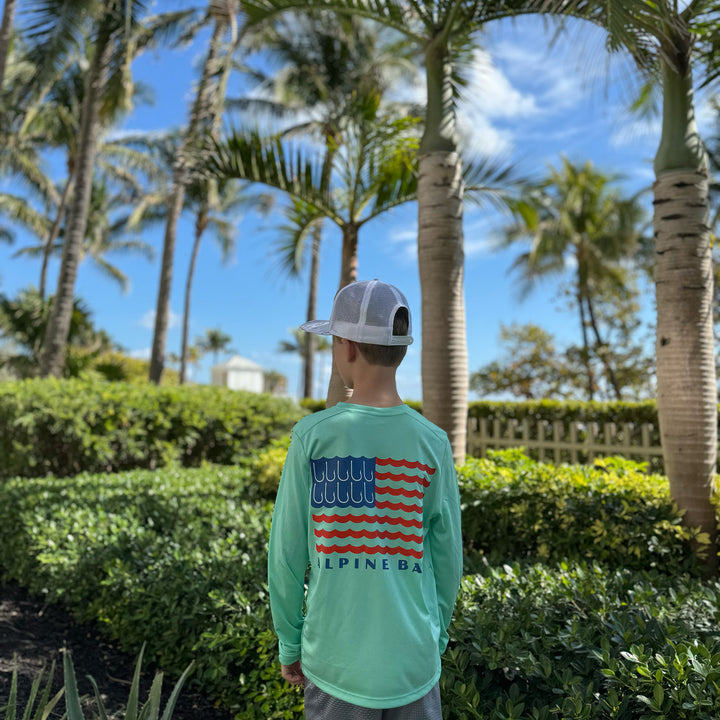 Hooked on America -  UV Long-Sleeved Youth Performance Tee