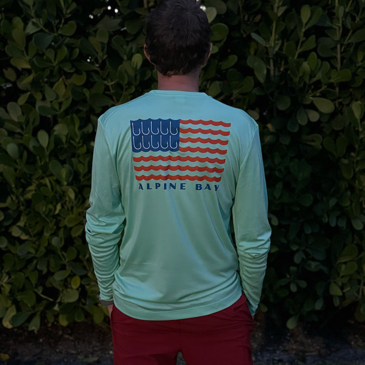 Hooked on America -  UV Long-Sleeved Adult Performance Tee